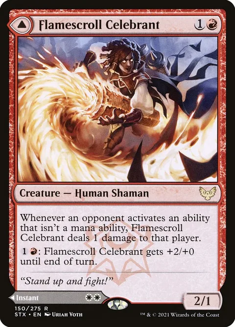 Flamescroll Celebrant // Revel in Silence – Vorderseite