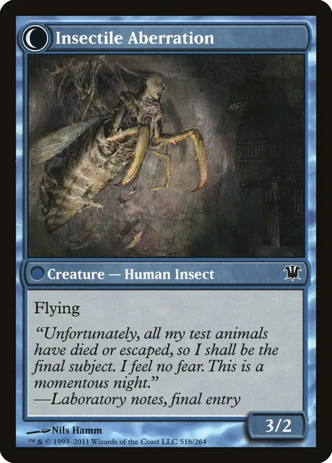 Delver of Secrets / Insectile Aberration – Rückseite