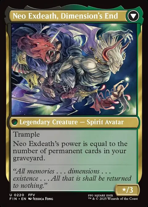 Exdeath, Void Warlock // Neo Exdeath, Dimension's End – Rückseite