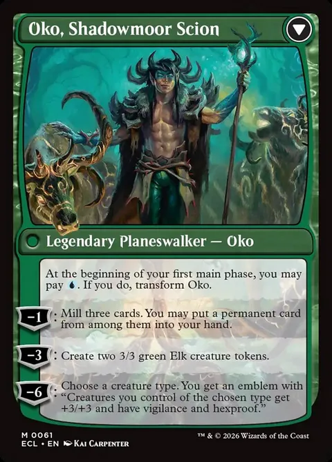 Oko, Lorwyn Liege // Oko, Shadowmoor Scion – Rückseite