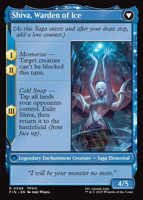 Jill, Shiva's Dominant // Shiva, Warden of Ice – Rückseite