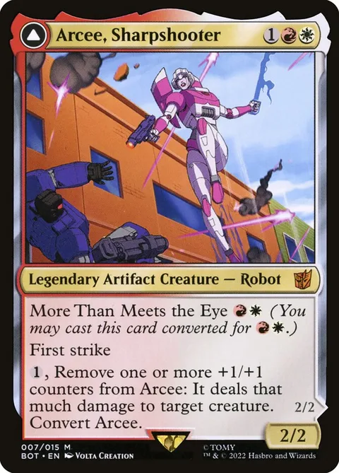 Arcee, Sharpshooter // Arcee, Acrobatic Coupe – Voorkant