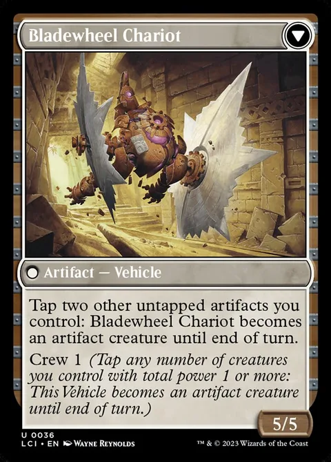 Spring-Loaded Sawblades // Bladewheel Chariot – Rückseite