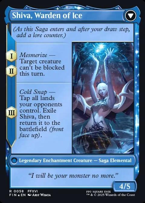 Jill, Shiva's Dominant // Shiva, Warden of Ice – Rückseite