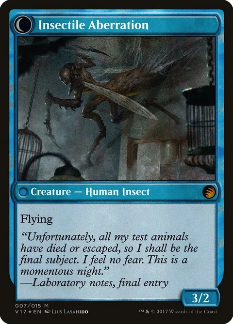 Delver of Secrets / Insectile Aberration – Rückseite