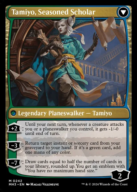Tamiyo, Inquisitive Student // Tamiyo, Seasoned Scholar – Rückseite