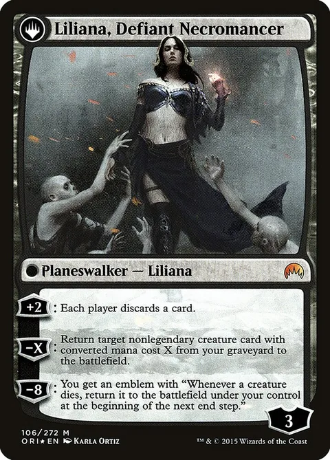 Liliana, Heretical Healer // Liliana, Defiant Necromancer – Rückseite