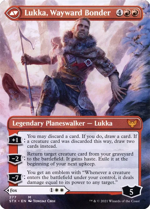 Mila, Crafty Companion // Lukka, Wayward Bonder – Rückseite