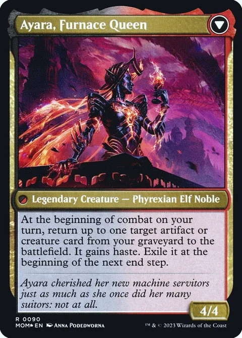 Ayara, Widow of the Realm // Ayara, Furnace Queen – Rückseite