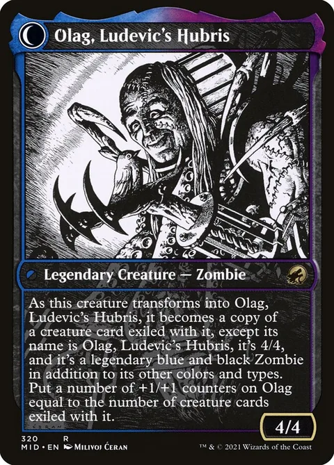 Ludevic, Necrogenius // Olag, Ludevic's Hubris – Rückseite