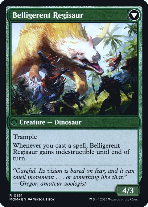 Invasion of Ixalan // Belligerent Regisaur – Rückseite
