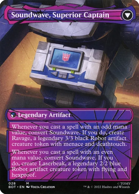 Soundwave, Sonic Spy // Soundwave, Superior Captain – Rückseite