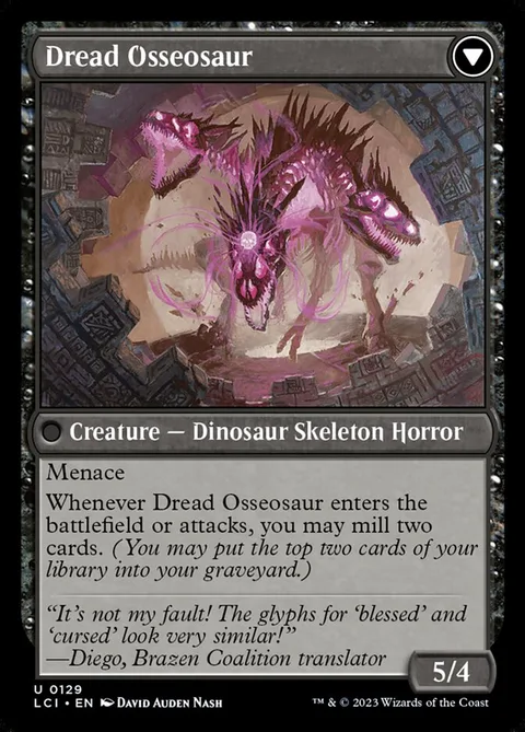 Visage of Dread // Dread Osseosaur – Rückseite