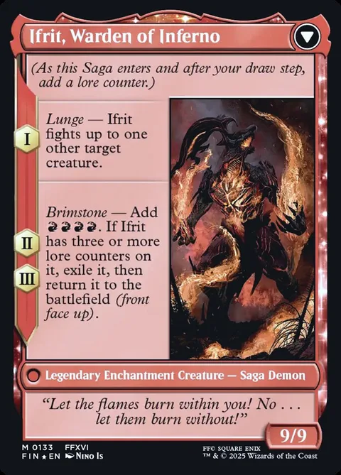 Clive, Ifrit's Dominant // Ifrit, Warden of Inferno – Rückseite