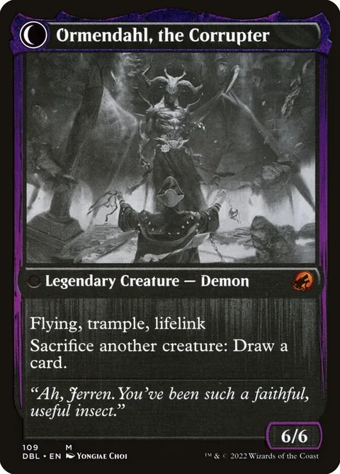Jerren, Corrupted Bishop // Ormendahl, the Corrupter – Achterkant