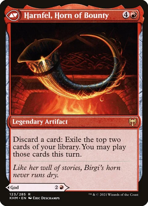 Birgi, God of Storytelling // Harnfel, Horn of Bounty – Rückseite