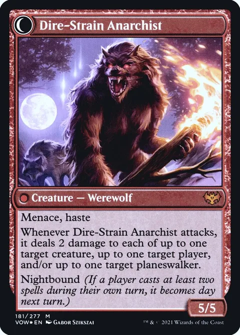 Volatile Arsonist // Dire-Strain Anarchist – Rückseite