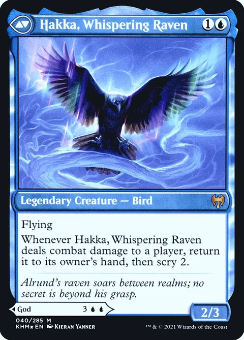 Alrund, God of the Cosmos // Hakka, Whispering Raven – Rückseite