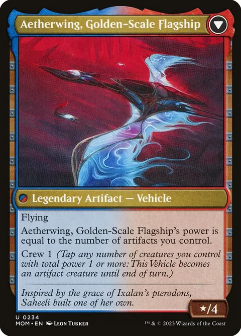 Invasion of Kaladesh // Aetherwing, Golden-Scale Flagship – Rückseite