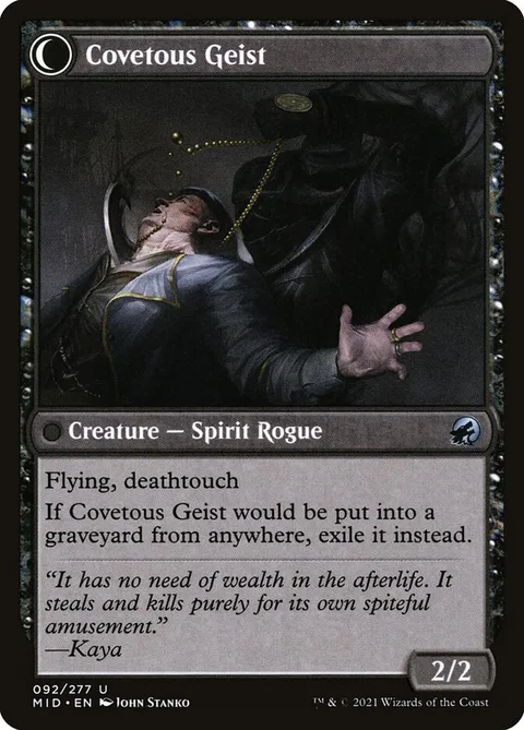 Covert Cutpurse // Covetous Geist – Rückseite