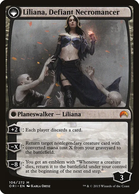 Liliana, Heretical Healer // Liliana, Defiant Necromancer – Rückseite