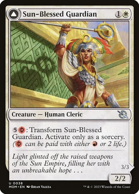 Sun-Blessed Guardian // Furnace-Blessed Conqueror – Vorderseite