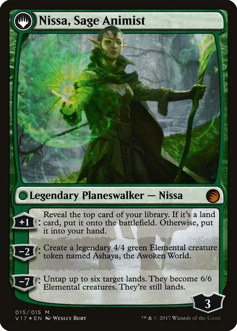 Nissa, Vastwood Seer // Nissa, Sage Animist – Rückseite