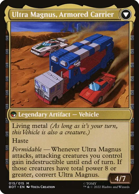 Ultra Magnus, Tactician // Ultra Magnus, Armored Carrier – Rückseite