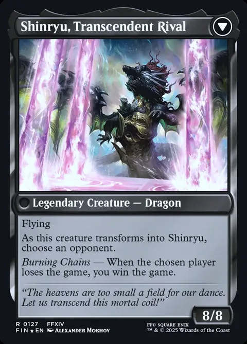 Zenos yae Galvus // Shinryu, Transcendent Rival – Achterkant
