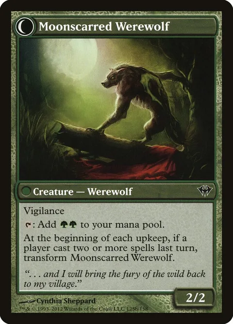 Scorned Villager / Moonscarred Werewolf – Rückseite