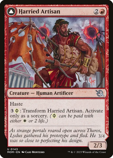 Harried Artisan // Phyrexian Skyflayer – Vorderseite