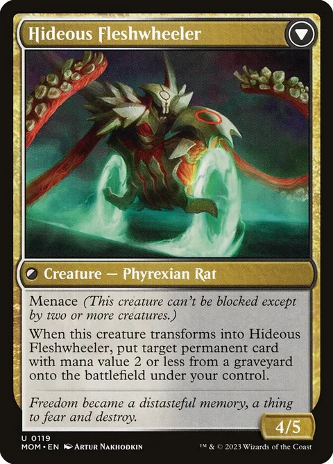 Nezumi Freewheeler // Hideous Fleshwheeler – Rückseite