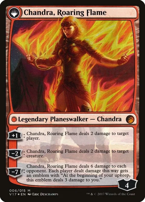 Chandra, Fire of Kaladesh // Chandra, Roaring Flame – Rückseite