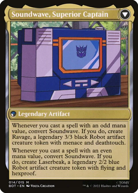 Soundwave, Sonic Spy // Soundwave, Superior Captain – Rückseite
