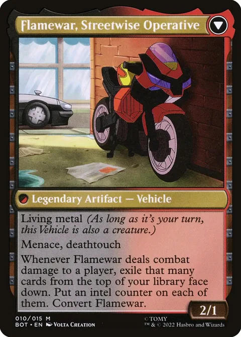 Flamewar, Brash Veteran // Flamewar, Streetwise Operative – Rückseite