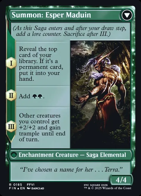 Esper Origins // Summon: Esper Maduin – Achterkant