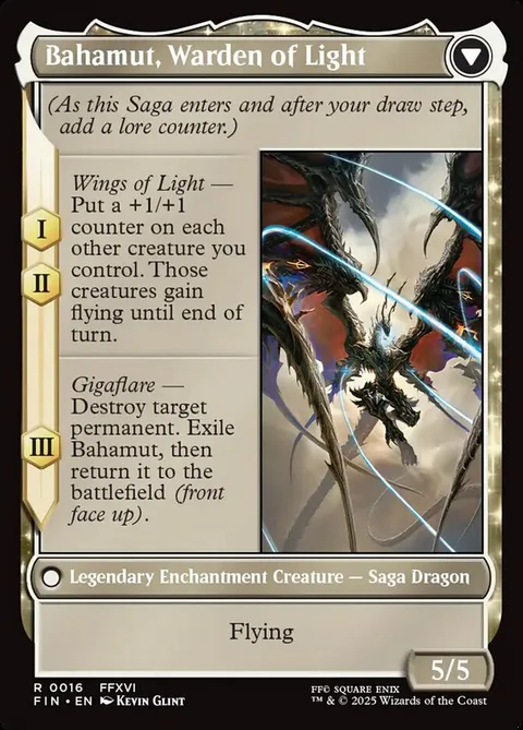 Dion, Bahamut's Dominant // Bahamut, Warden of Light – Rückseite
