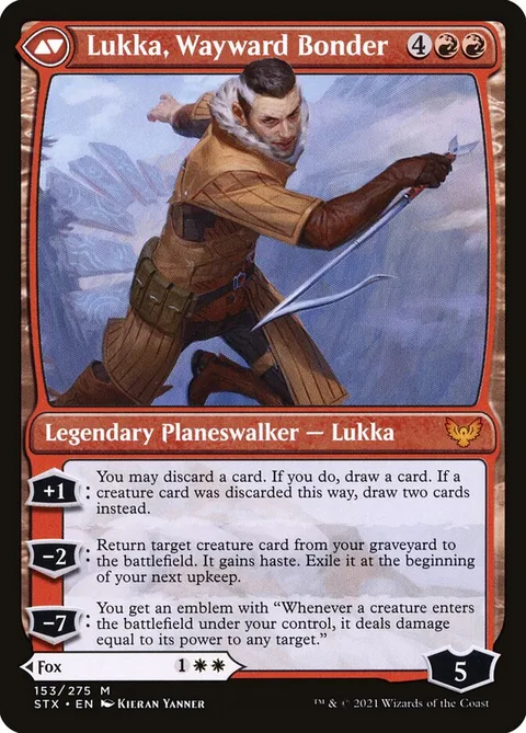 Mila, Crafty Companion // Lukka, Wayward Bonder – Rückseite