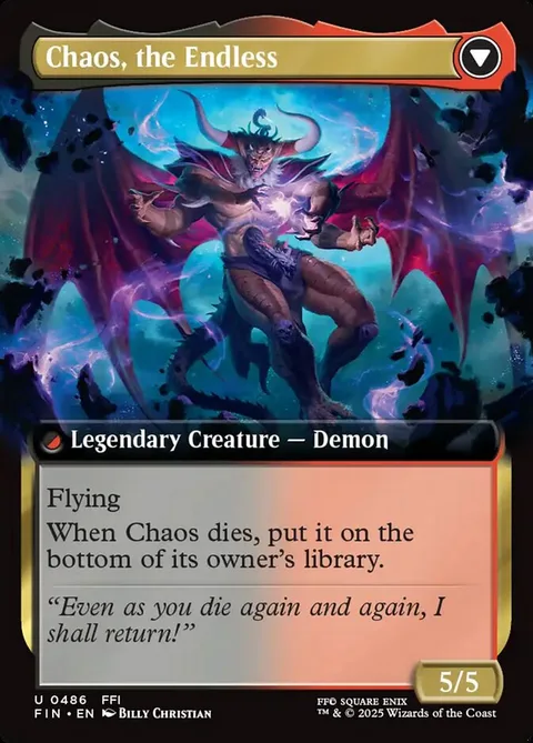 Garland, Knight of Cornelia // Chaos, the Endless – Rückseite