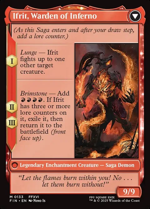 Clive, Ifrit's Dominant // Ifrit, Warden of Inferno – Rückseite