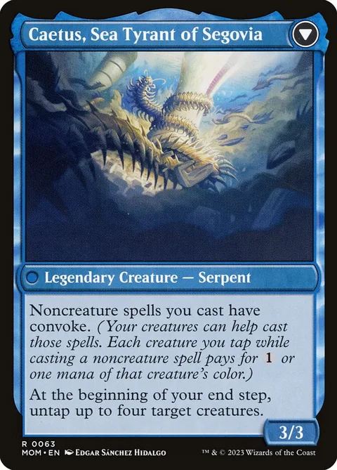 Invasion of Segovia // Caetus, Sea Tyrant of Segovia – Achterkant