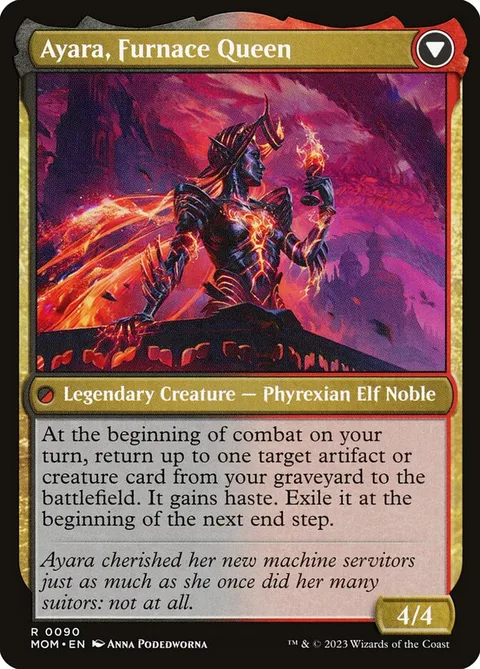 Ayara, Widow of the Realm // Ayara, Furnace Queen – Rückseite