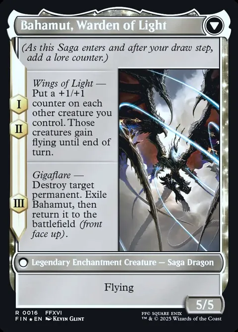 Dion, Bahamut's Dominant // Bahamut, Warden of Light – Rückseite