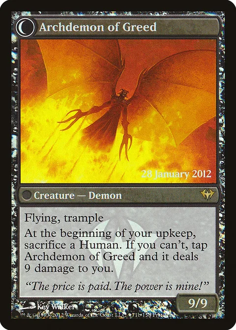 Ravenous Demon / Archdemon of Greed – Rückseite