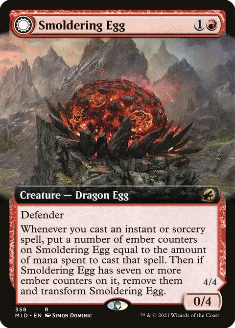 Smoldering Egg // Ashmouth Dragon – Vorderseite