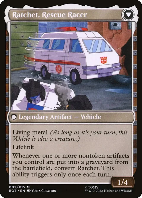 Ratchet, Field Medic // Ratchet, Rescue Racer – Rückseite