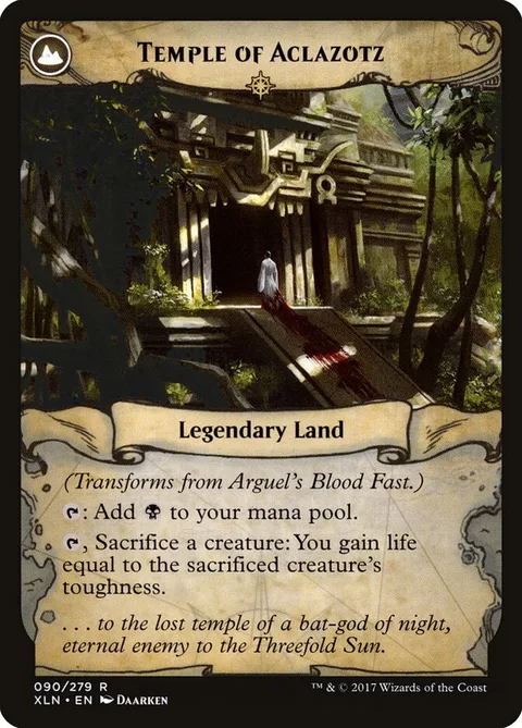 Arguel's Blood Fast / Temple of Aclazotz – Rückseite
