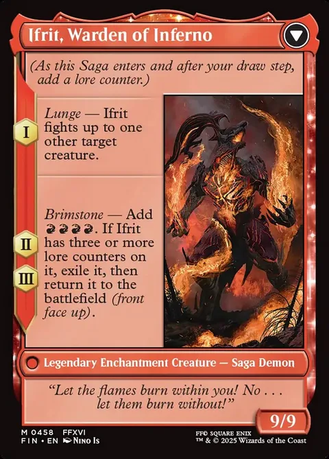 Clive, Ifrit's Dominant // Ifrit, Warden of Inferno – Rückseite