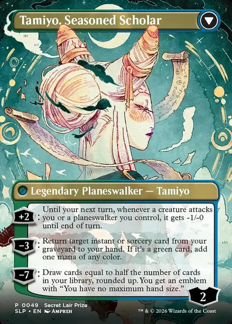 Tamiyo, Inquisitive Student // Tamiyo, Seasoned Scholar – Rückseite