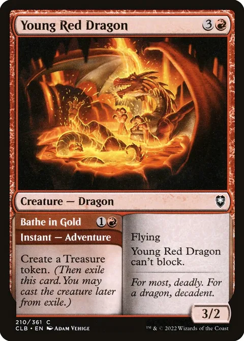 Young Red Dragon // Bathe in Gold